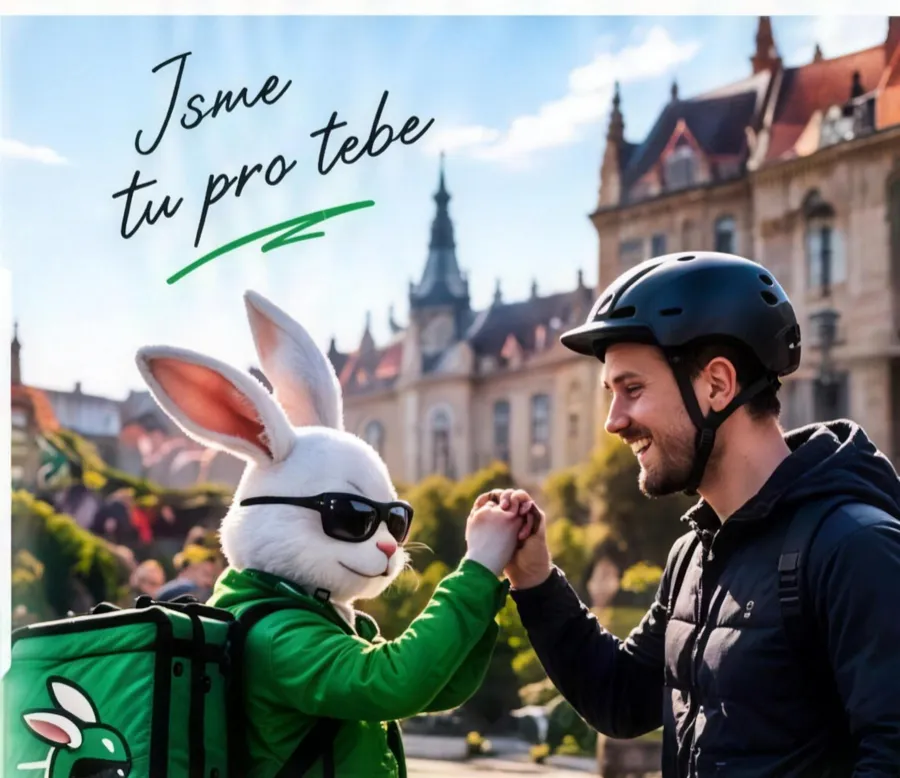 Kurýr flotily Bani si plácá s maskotem Bani